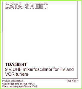 TDA5634 datasheet