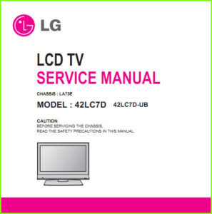LG 42LC7D Service Manual