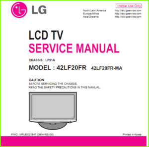 LG 42LF20FR схема и Service Manual