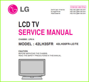LG 42LH35FR схема и Service Manual