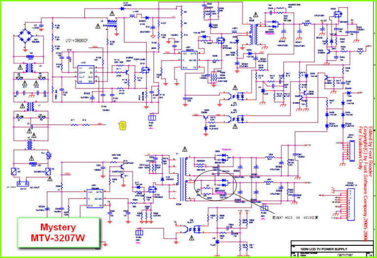 Mystery MTV-3207W схема блока питания | Все для ремонта электроники