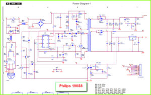 Philips 190S8 схема блока питания- инвертора