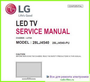LG 28LJ4540 сервис-мануал