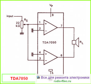 TDA7050 схема включения