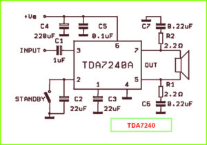 TDA7240 схема включения