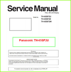 Panasonic TH-65SF2U сервис мануал