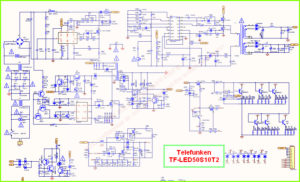 Telefunken TF-LED50S10T2 схема источника питания