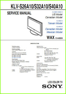 LCD TV Sony шасси WAX 9-878-353-03
