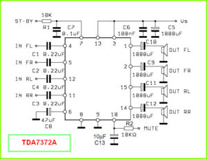 TDA7372A схема