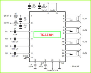 TDA7381 схема включения