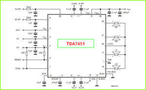 TDA7451 схема включения