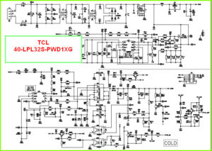 TCL 40-LPL32S-PWD1XG схема блока питания