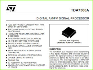 TDA7500A datasheet