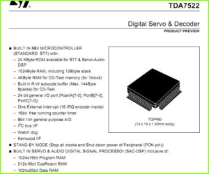 TDA7522 datasheet