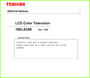 Toshiba 19EL834R схема и сервис-мануал
