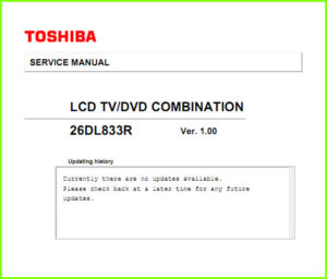 Toshiba 26DL833R сервис-мануал