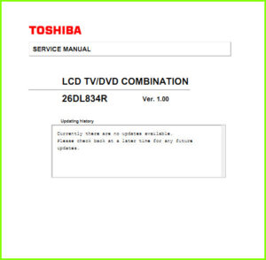 Toshiba 26DL834R сервис-мануал
