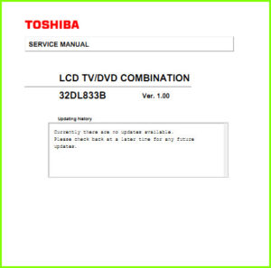 Toshiba 32DL833B сервис-мануал