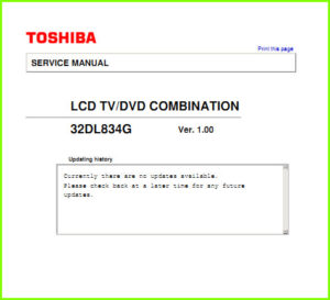 Toshiba 32DL834G схема и мануал