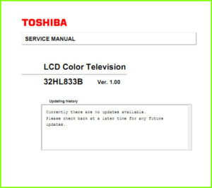 Toshiba 32HL833B схема и мануал