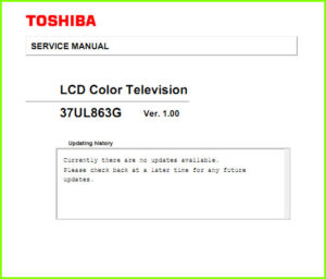 Toshiba 37UL863G схема и сервис-мануал