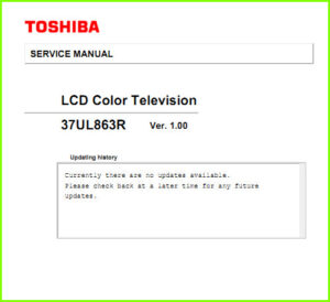 Toshiba 37UL863R схема и сервис-мануал