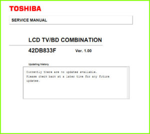 Toshiba 42DB833F схема и сервис-мануал