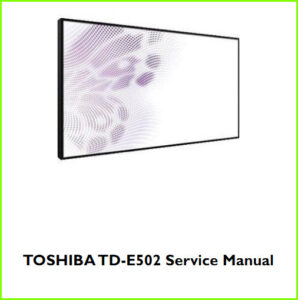 Toshiba TD-E502 сервис-мануал
