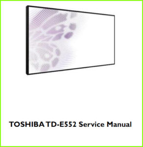 Toshiba TD-E552 сервис-мануал