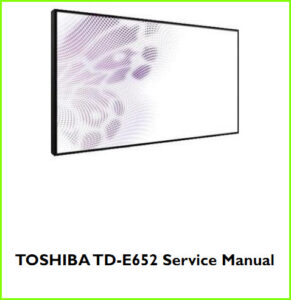 Toshiba TD-E652 сервис-мануал