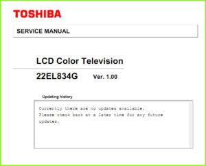 Toshiba 22EL834G схема и сервис-мануал