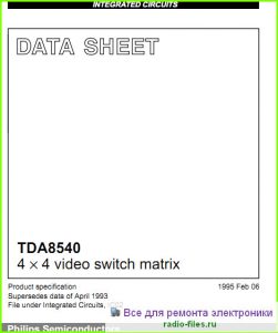 TDA8540 datasheet