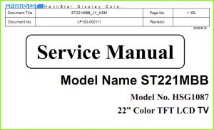 HannStar ST221MBB схема и мануал