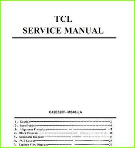 TCL C42E320F схема и мануал