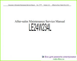 AOC LE24W234L схема и мануал
