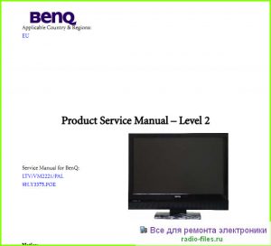 BenQ LTV/VM2221/PAL схема и мануал