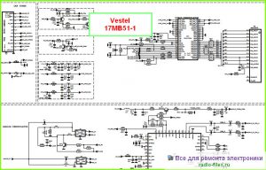 Vestel шасси 17MB51-1 схема