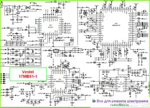 Vestel шасси 17MB81-1 схема