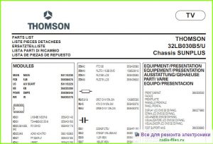 Thomson 32LB030B5U схема