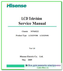 Hisense LCD32W58R схема и мануал