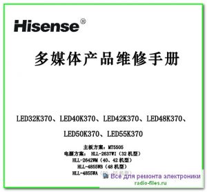 Hisense LED32K370 схема и мануал