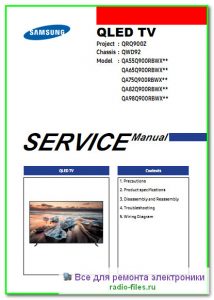 Samsung QA55Q900RBWX сервис-мануал на английском