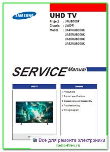 Samsung QN85Q900RAFXZA сервис-мануал на английском
