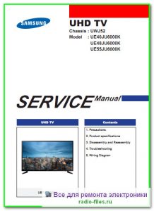 Samsung UE40JU6000K сервис-мануал на английском