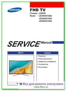 Samsung UE40K6372SU сервис-мануал на английском
