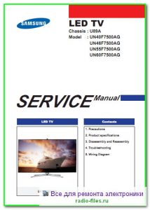 Samsung UN40F7500AG сервис-мануал на английском