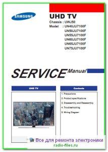 Samsung UN40JU7100F сервис-мануал на английском