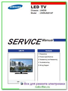 Samsung UN55J6201AF сервис-мануал на английском