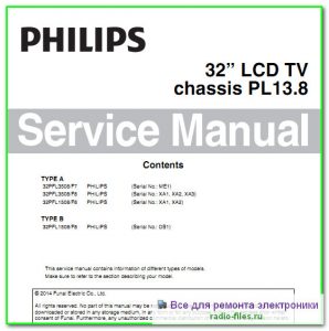 Philips 32PFL1508\F8 схема и сервис-мануал на английском
