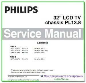 Philips 32PFL3508\F7 схема и сервис-мануал на английском